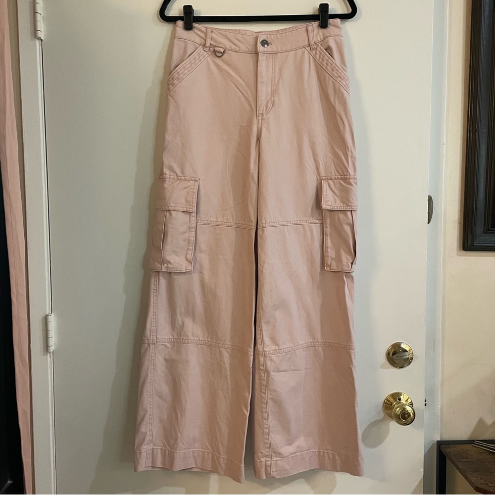 Cotton On Women's Pink Cargo Wide-Leg Pants